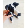 Stuffed black greyhound