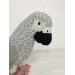 Stuffed African grey parrot 