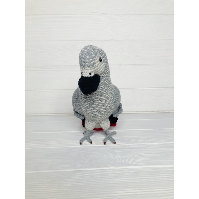 grey parrot plush toy