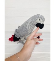 Stuffed African grey parrot 