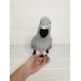 big plush grey parrot