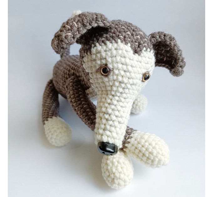 Stuffed posable greyhound