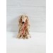 Afghan hound dog toy beige