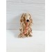 Afghan hound dog toy beige