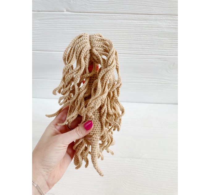 Afghan hound dog toy beige