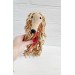 Afghan hound dog toy beige