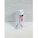Afghan hound dog toy white