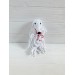 Afghan hound dog toy white