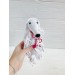 Afghan hound dog toy white