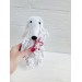 Afghan hound dog toy white
