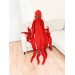 Orange whole body octopus blanket