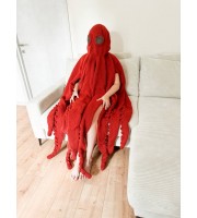 Orange whole body octopus blanket