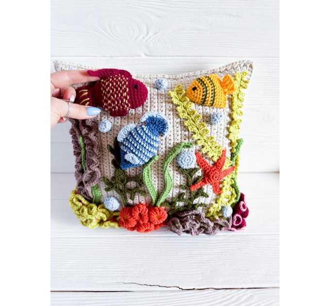Coral reef pillow