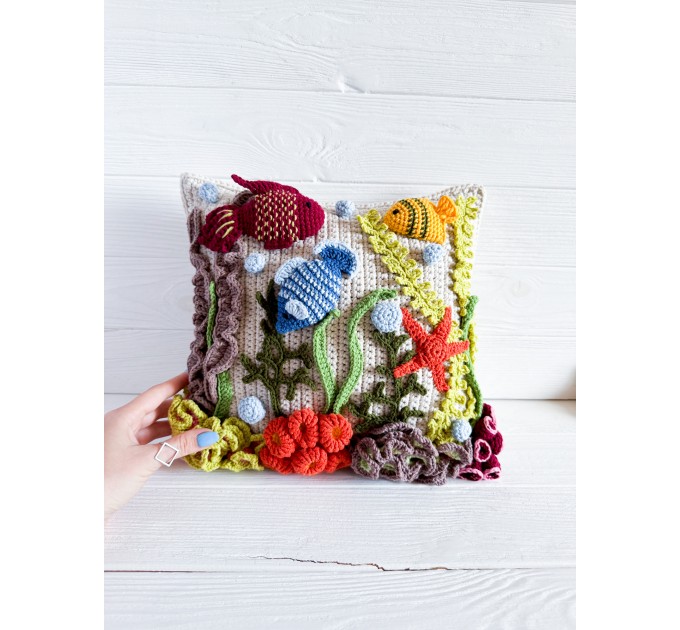 Coral reef pillow