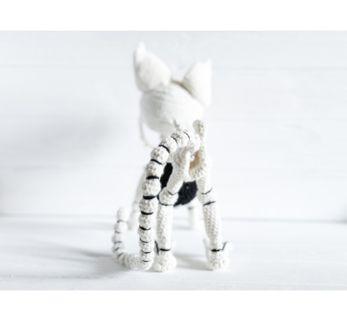 Crochet Cat Skeleton – Handmade Gothic Cat Plush