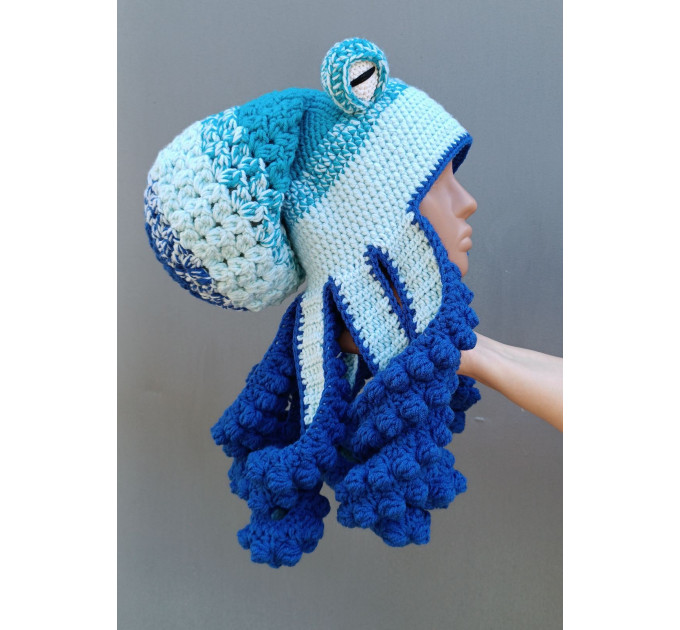 Handmade Crochet Octopus Hat