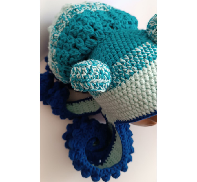 Handmade Crochet Octopus Hat