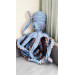 Handmade Giant Blue & Beige Crochet Octopus Toy