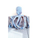 Handmade Giant Blue & Beige Crochet Octopus Toy