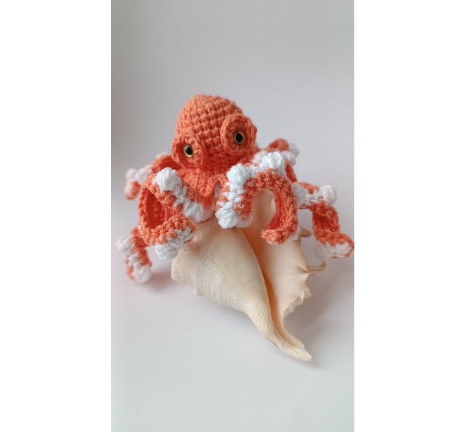 Small stuffed octopus orange