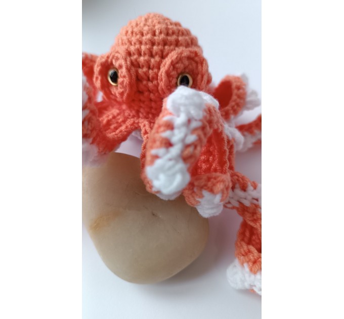 Small stuffed octopus orange