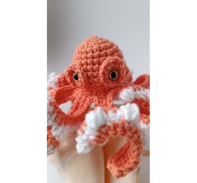 Small stuffed octopus orange