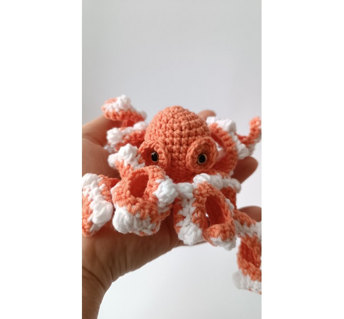 Small stuffed octopus orange