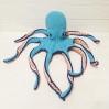Big stuffed octopus blue