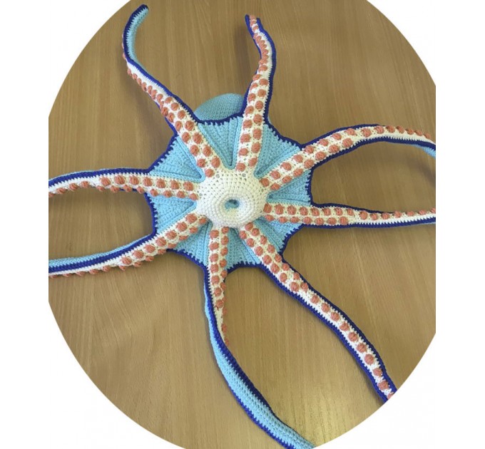 Big stuffed octopus blue