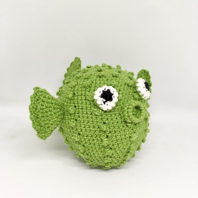 green puffer fish toy