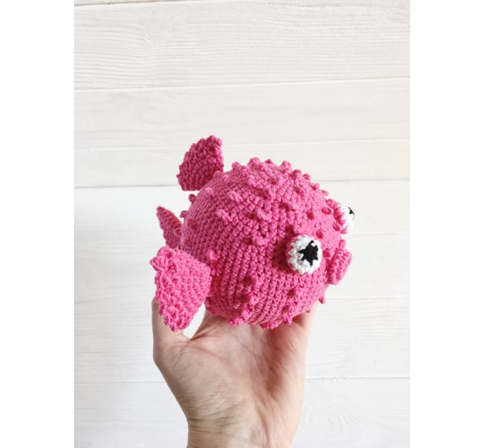 Puffer fish stuffed animal pink