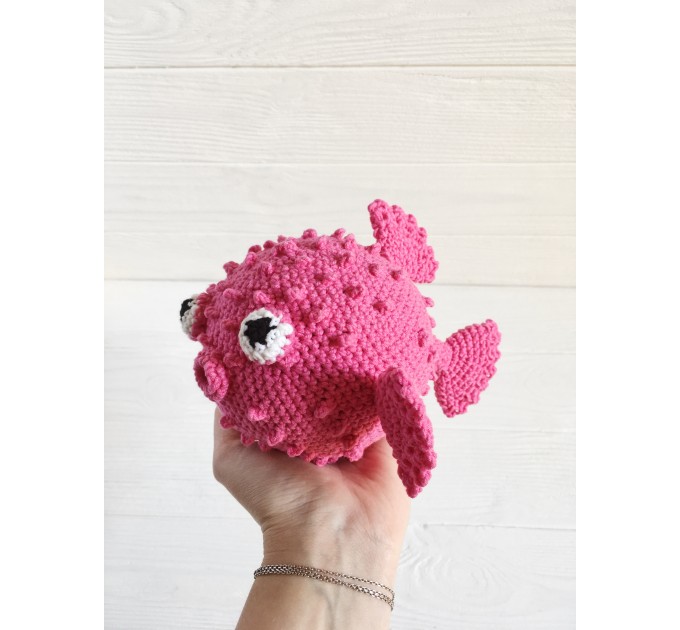 Puffer fish stuffed animal pink