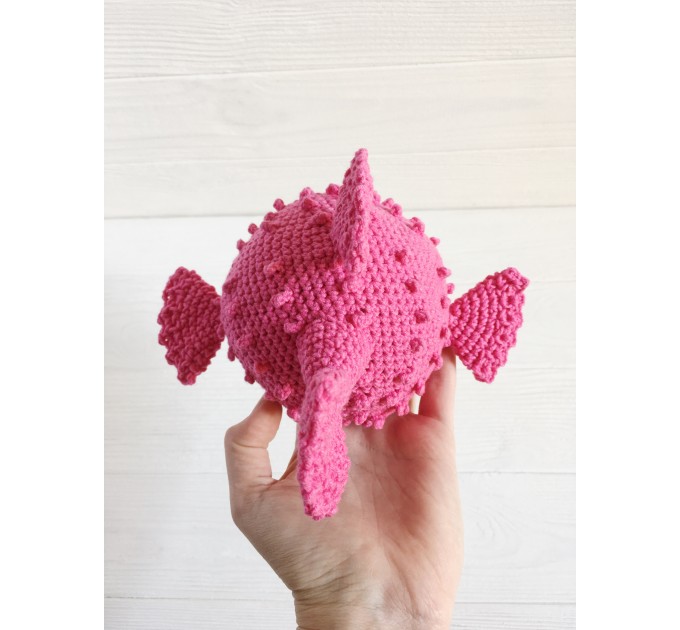 Puffer fish stuffed animal pink
