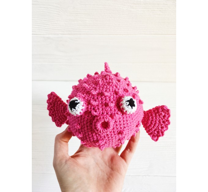 Puffer fish stuffed animal pink