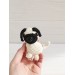 Pug dog keychain 