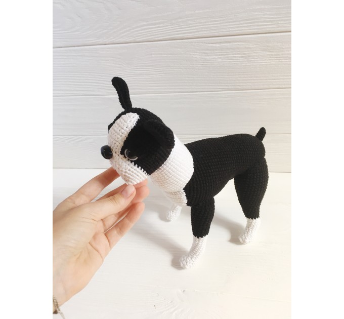 Stuffed boston terrier dog toy