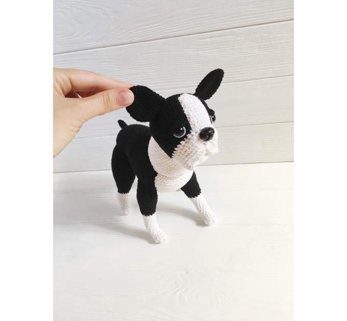 Stuffed boston terrier dog toy