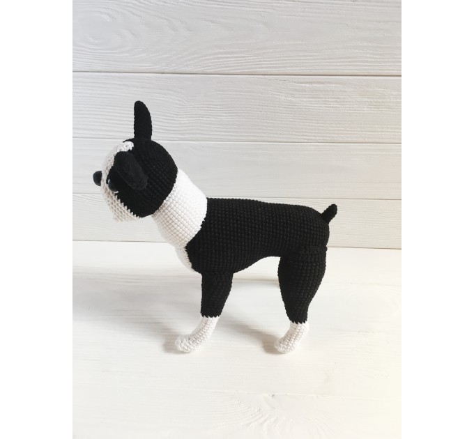 Stuffed boston terrier dog toy
