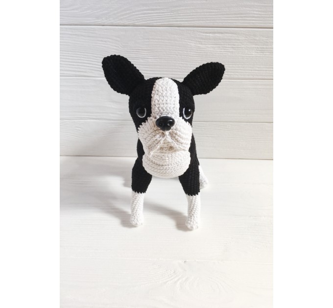 Stuffed boston terrier dog toy