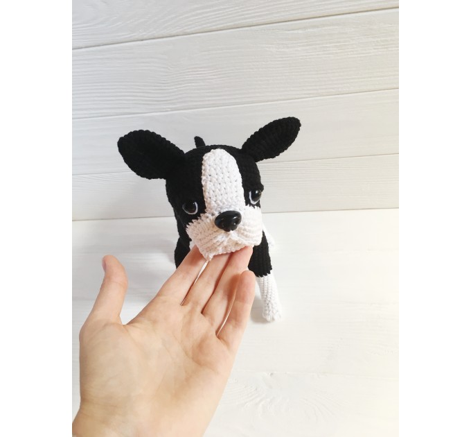Stuffed boston terrier dog toy