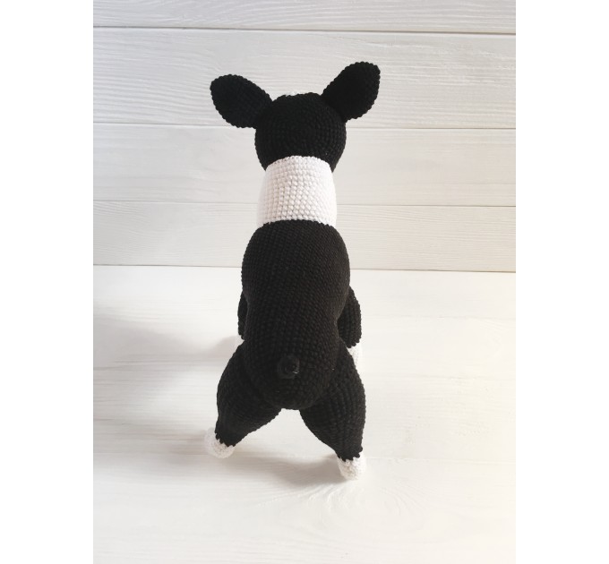 Stuffed boston terrier dog toy
