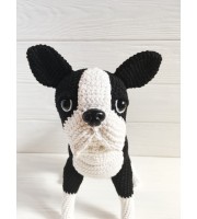 Stuffed boston terrier dog toy