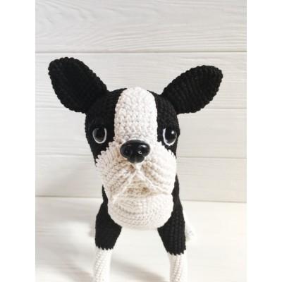 Stuffed boston terrier dog toy