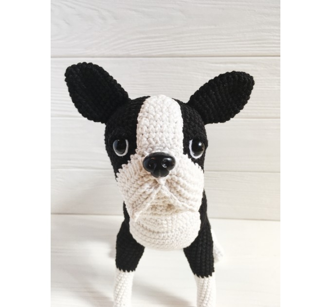 Stuffed boston terrier dog toy