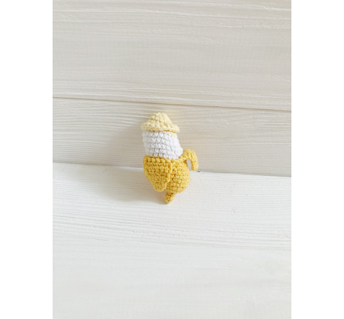 Handmade Crochet Banana Keychain