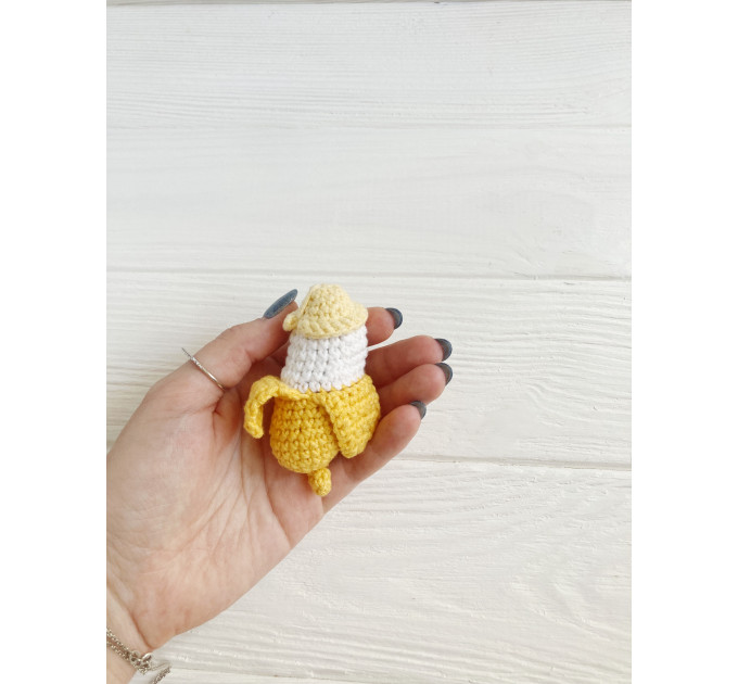 Handmade Crochet Banana Keychain