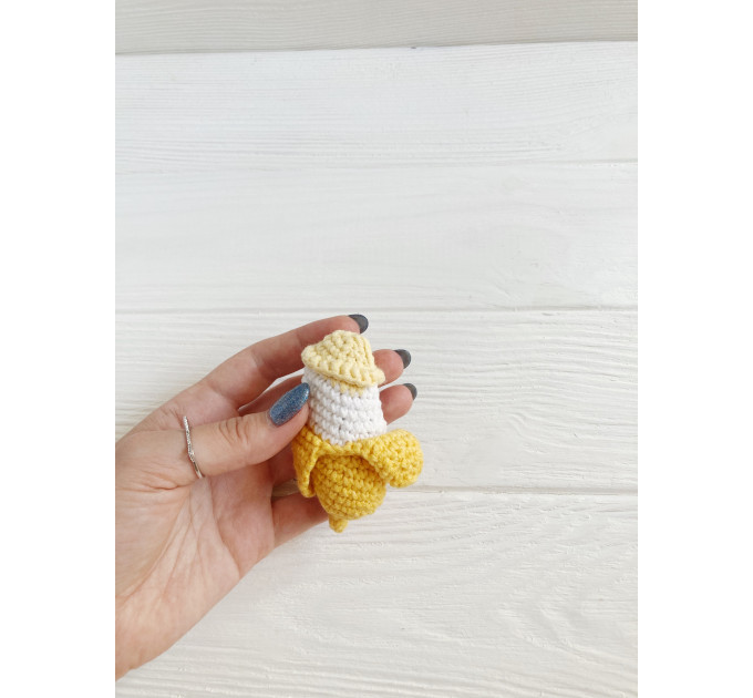 Handmade Crochet Banana Keychain