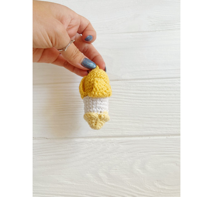 Handmade Crochet Banana Keychain