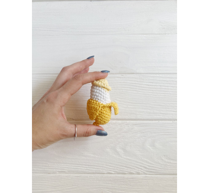 Handmade Crochet Banana Keychain