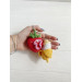 Handmade Crochet Strawberry Keychain